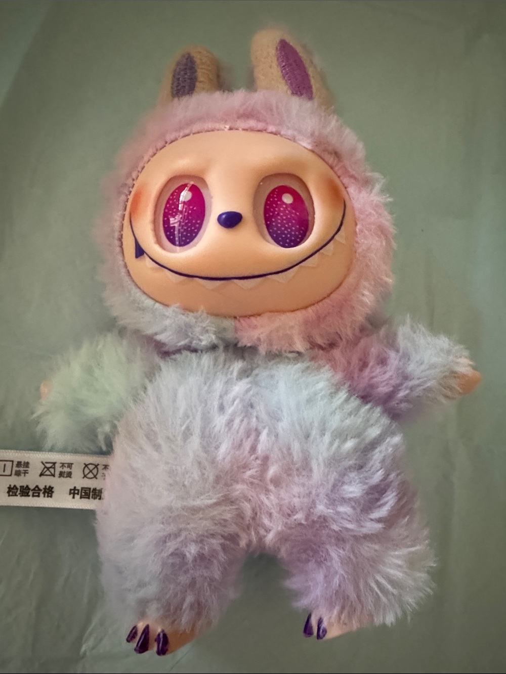 Plush Pastel Bunny Monster Stuffed Animal – Pink & Purple